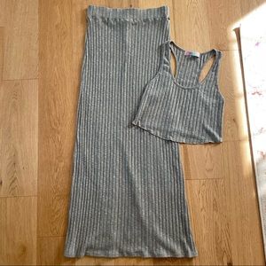 Free People (FP Beach) Sandy Beach Ribbed Maxi Skirt and Crop Set 🏖